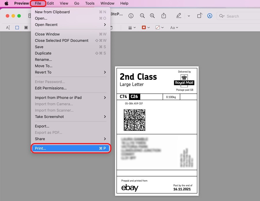 Printing PDFs with Several Labels on a Sheet from Mac