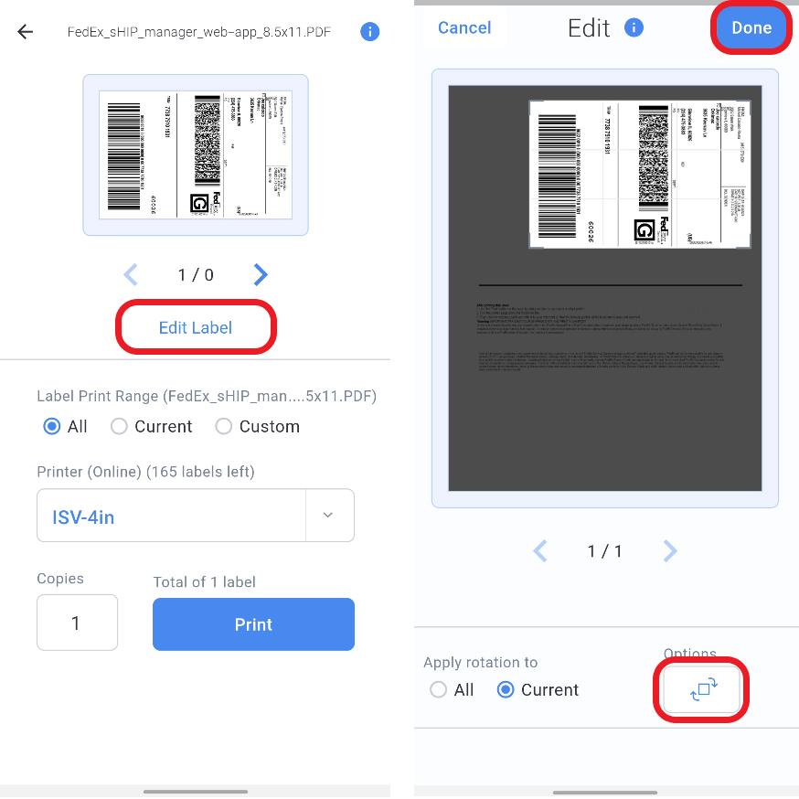 Print a FedEx Shipping Label from a Mobile Device