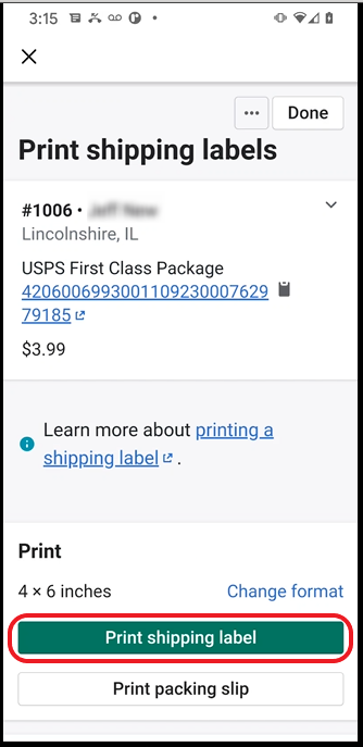 Print a Shopify Shipping Label from a Mobile Device