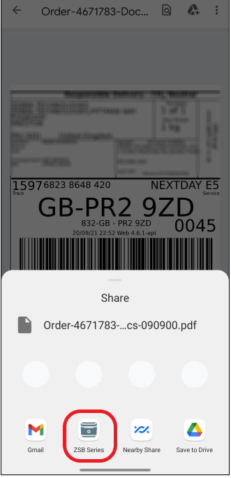 Print a DPD Shipping Label from a Mobile Device