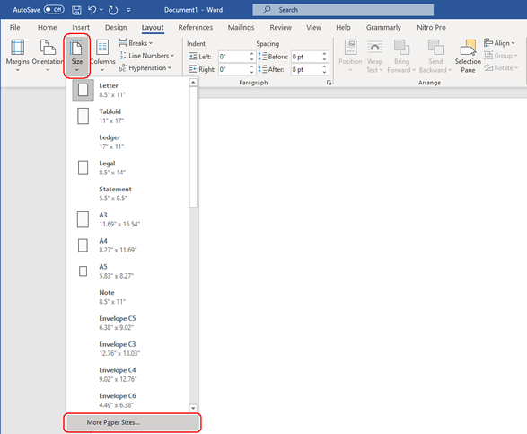 Printing from Microsoft Word (Office 365)