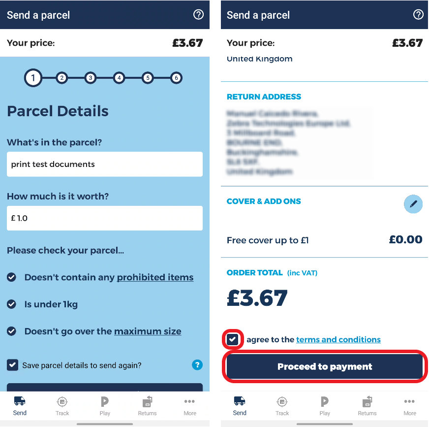 Print an Evri (Formerly Hermes) Shipping Label from a Mobile Device