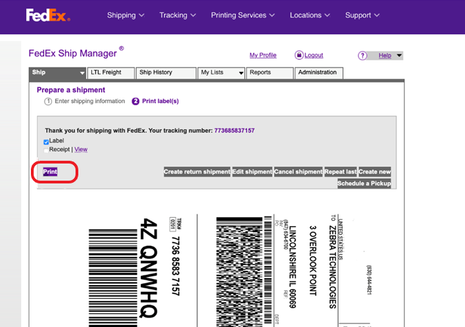 さページ Shopify FedEx Labels with Zebra Printer - PluginHive