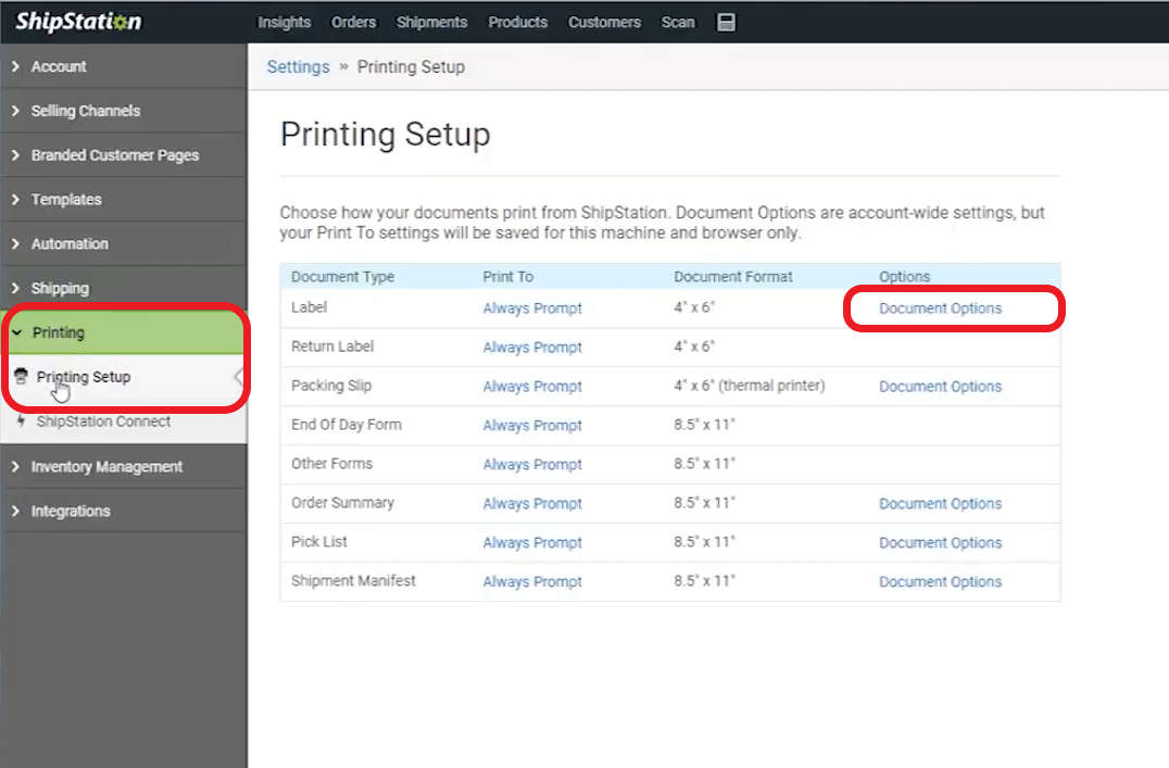 Print a Shipping Label from ShipStation