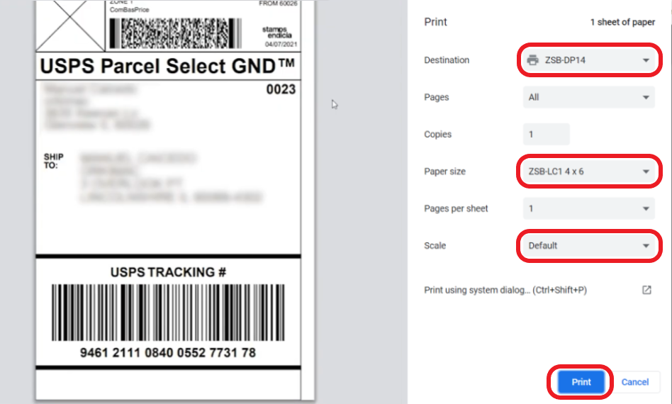 Print a Shipping Label from ShipStation