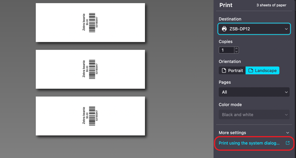 Printing from Shopify on Mac (Chrome and Firefox only)