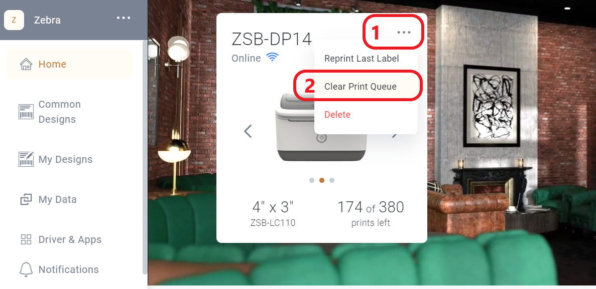 Clear Print Queue of ZSB Series Printers